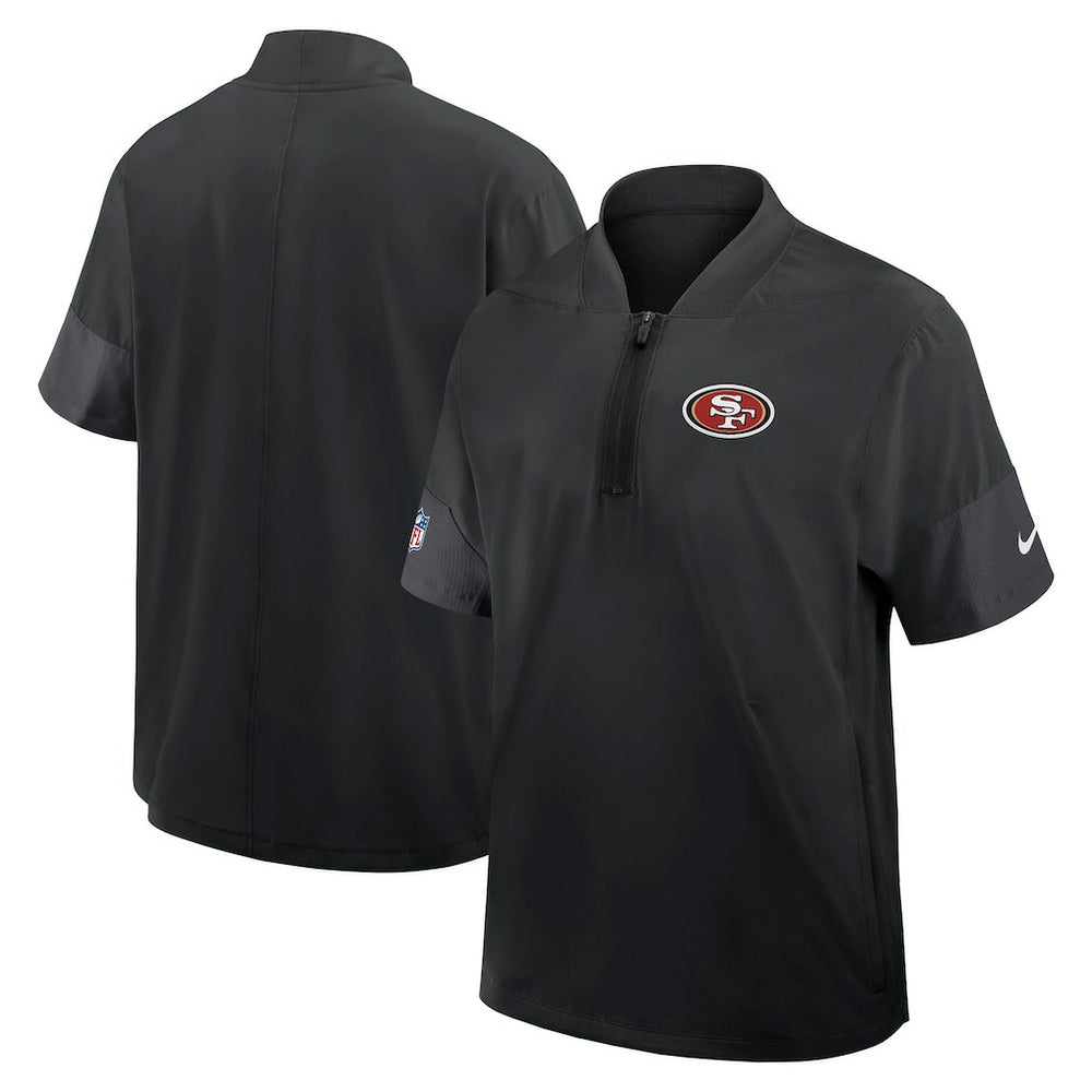 Sideline Short Sleeve Quarter-Zip Dri-FIT Coach Jacket - San Francisco 49ers Jackets