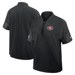 Sideline Short Sleeve Quarter-Zip Dri-FIT Coach Jacket - San Francisco 49ers Jackets
