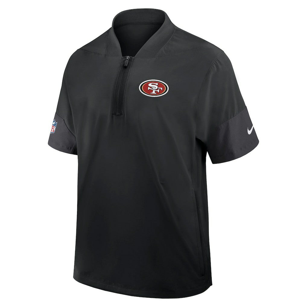 Sideline Short Sleeve Quarter-Zip Dri-FIT Coach Jacket - San Francisco 49ers Jackets