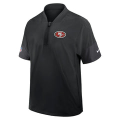 Sideline Short Sleeve Quarter-Zip Dri-FIT Coach Jacket - San Francisco 49ers Jackets