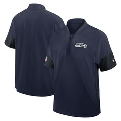 Sideline Short Sleeve Quarter-Zip Dri-FIT Coach Jacket - Seattle Seahawks Jackets
