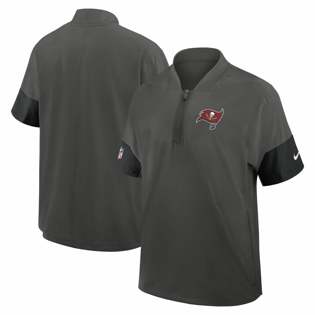 Sideline Short Sleeve Quarter-Zip Dri-FIT Coach Jacket - Tampa Bay Buccaneers Jackets