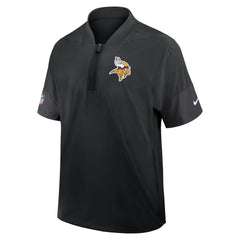 Sideline Short Sleeve Quarter-Zip Dri-FIT Coach Jacket - Minnesota Vikings Jackets