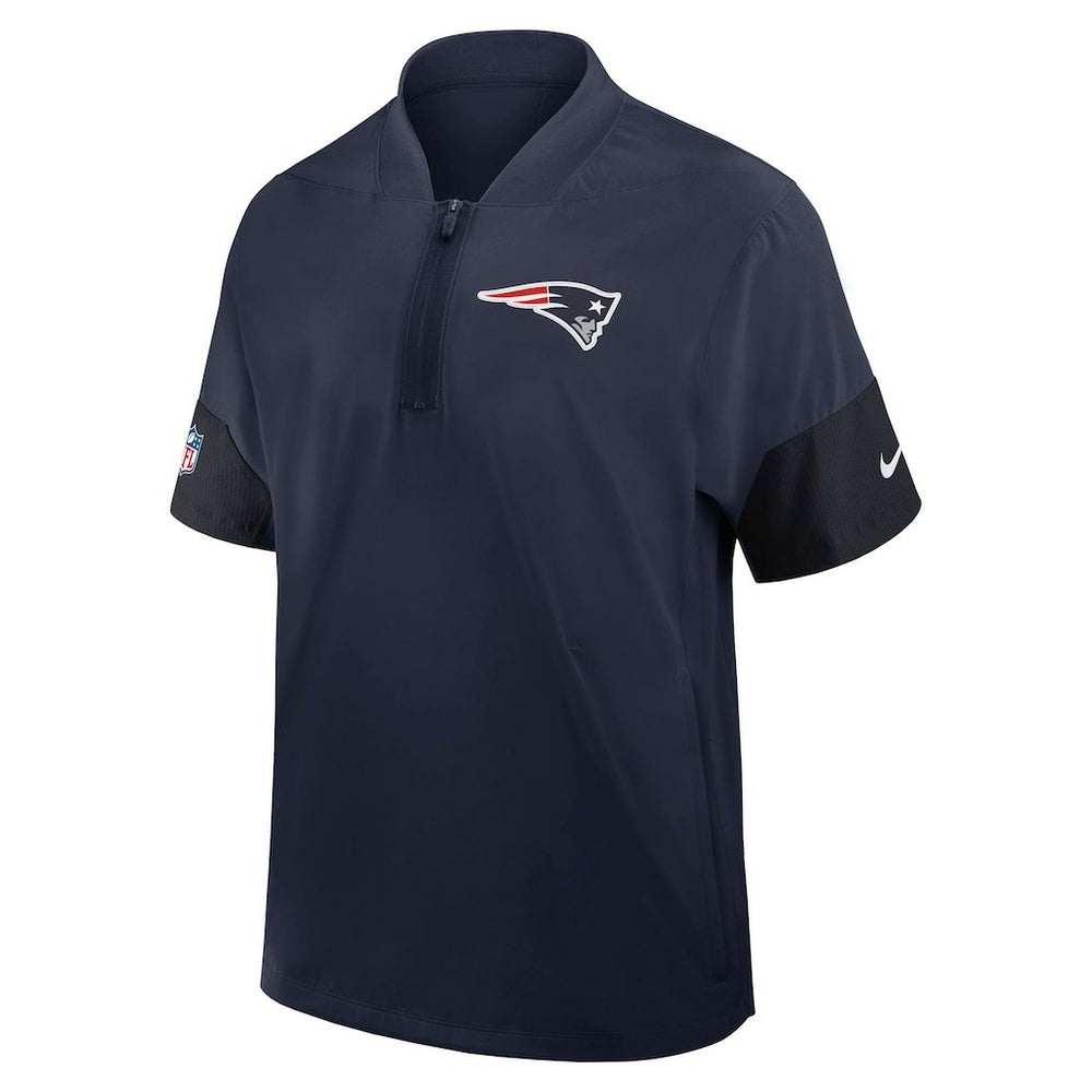 Sideline Short Sleeve Quarter-Zip Dri-FIT Coach Jacket - New England Patriots Jackets