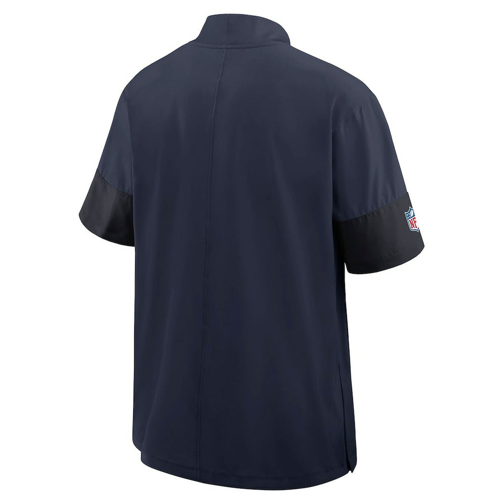 Sideline Short Sleeve Quarter-Zip Dri-FIT Coach Jacket - New England Patriots Jackets