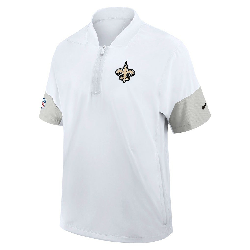 Sideline Short Sleeve Quarter-Zip Dri-FIT Coach Jacket - New Orleans Saints Jackets