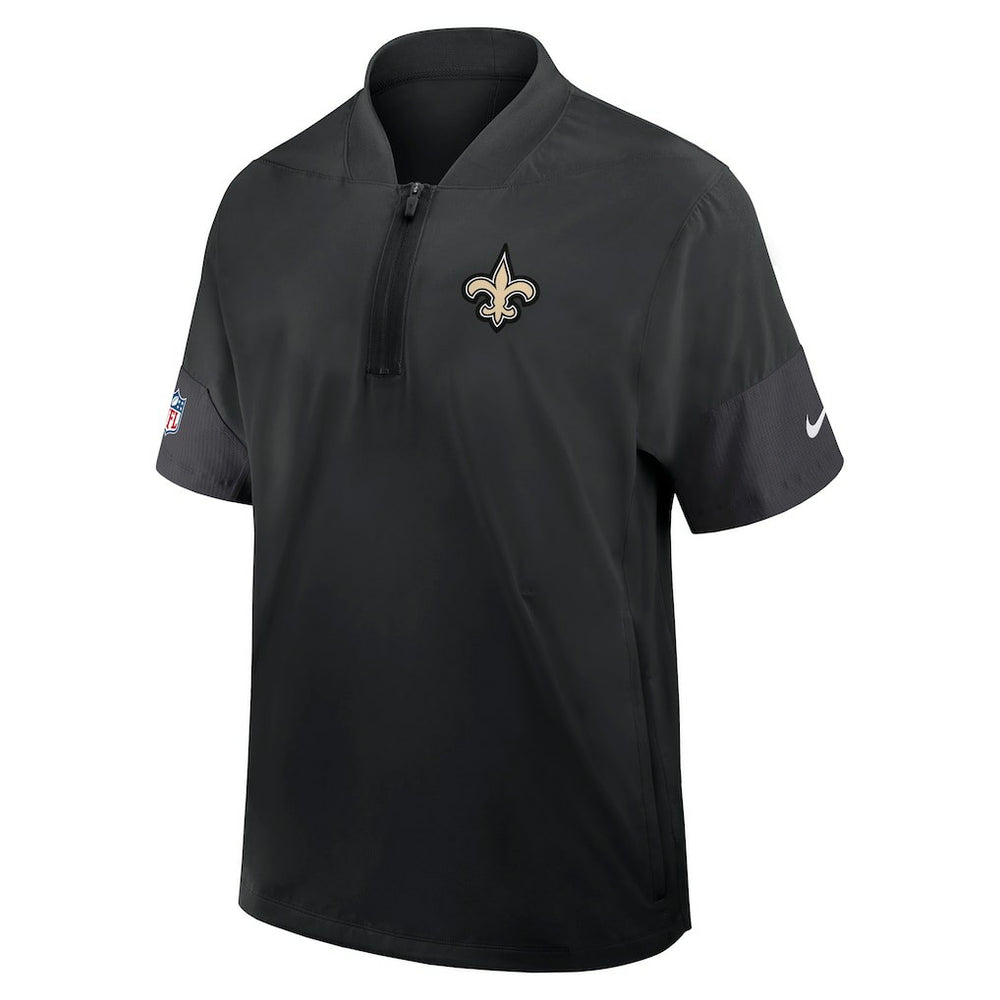 Sideline Short Sleeve Quarter-Zip Dri-FIT Coach Jacket - New Orleans Saints Jackets