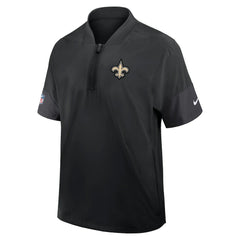 Sideline Short Sleeve Quarter-Zip Dri-FIT Coach Jacket - New Orleans Saints Jackets