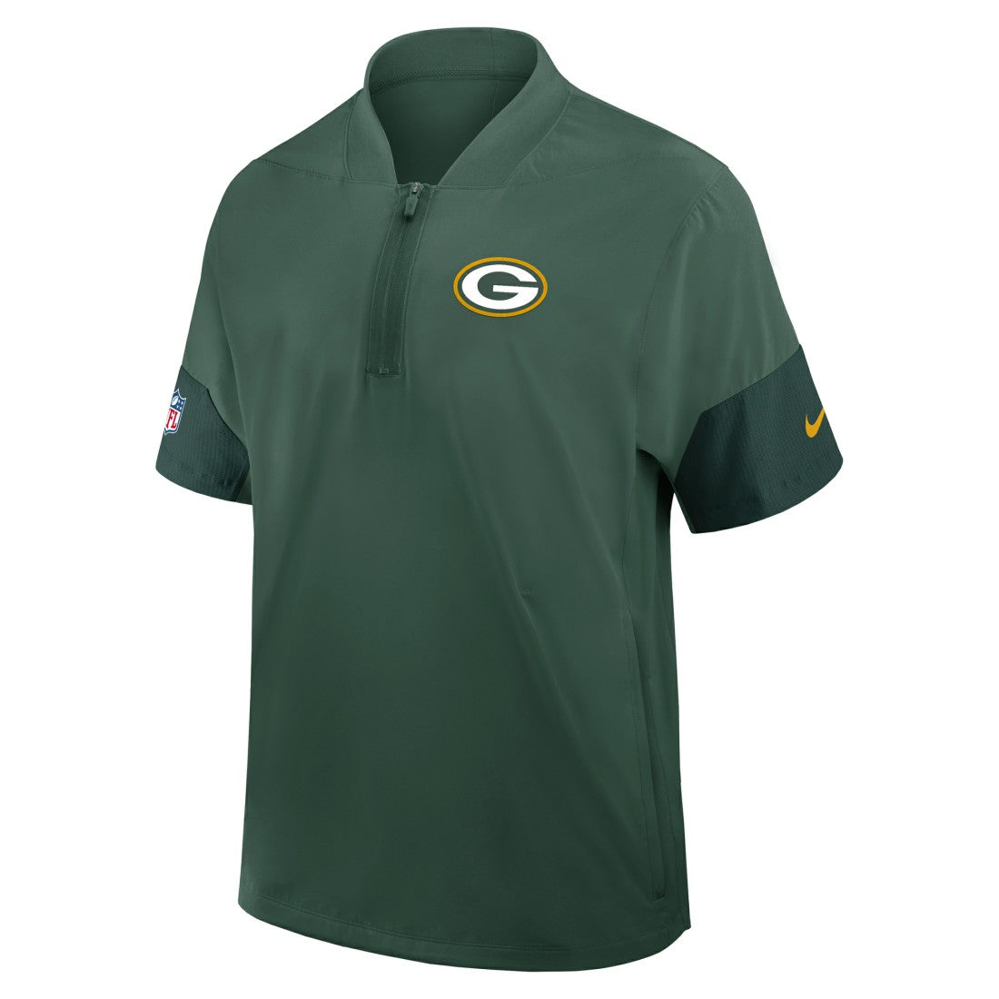 Sideline Short Sleeve Quarter-Zip Dri-FIT Coach Jacket - Green Bay Packers Jackets