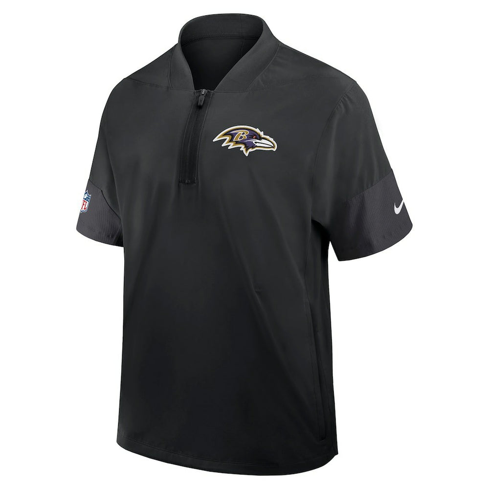 Sideline Short Sleeve Quarter-Zip Dri-FIT Coach Jacket - Baltimore Ravens Jackets