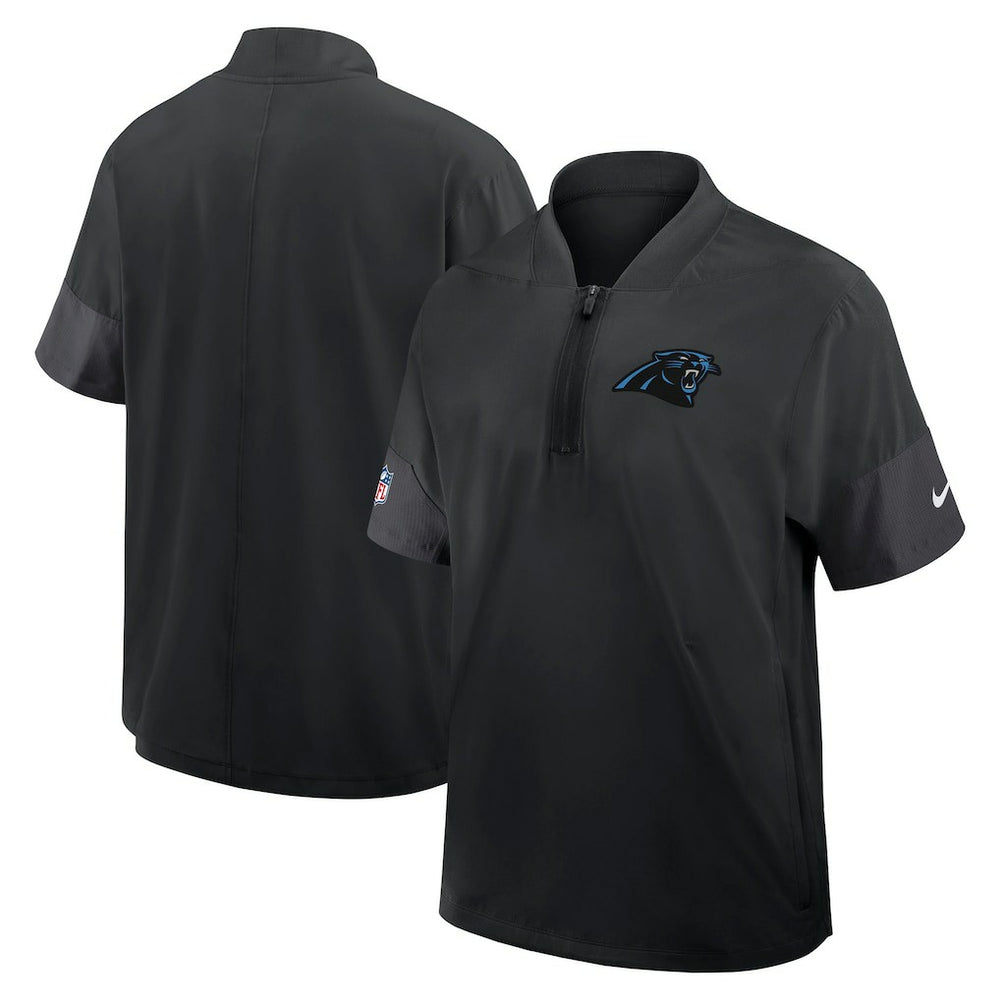 Sideline Short Sleeve Quarter-Zip Dri-FIT Coach Jacket - Carolina Panthers Jackets