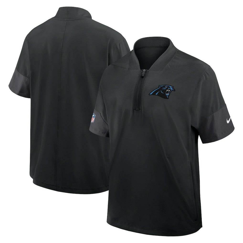 Sideline Short Sleeve Quarter-Zip Dri-FIT Coach Jacket - Carolina Panthers Jackets