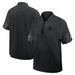 Sideline Short Sleeve Quarter-Zip Dri-FIT Coach Jacket - Carolina Panthers Jackets