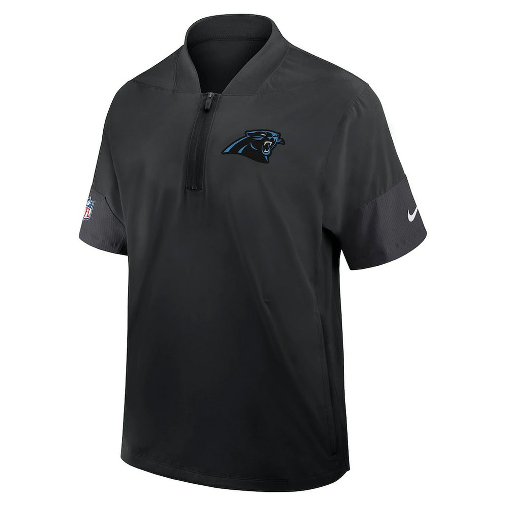Sideline Short Sleeve Quarter-Zip Dri-FIT Coach Jacket - Carolina Panthers Jackets