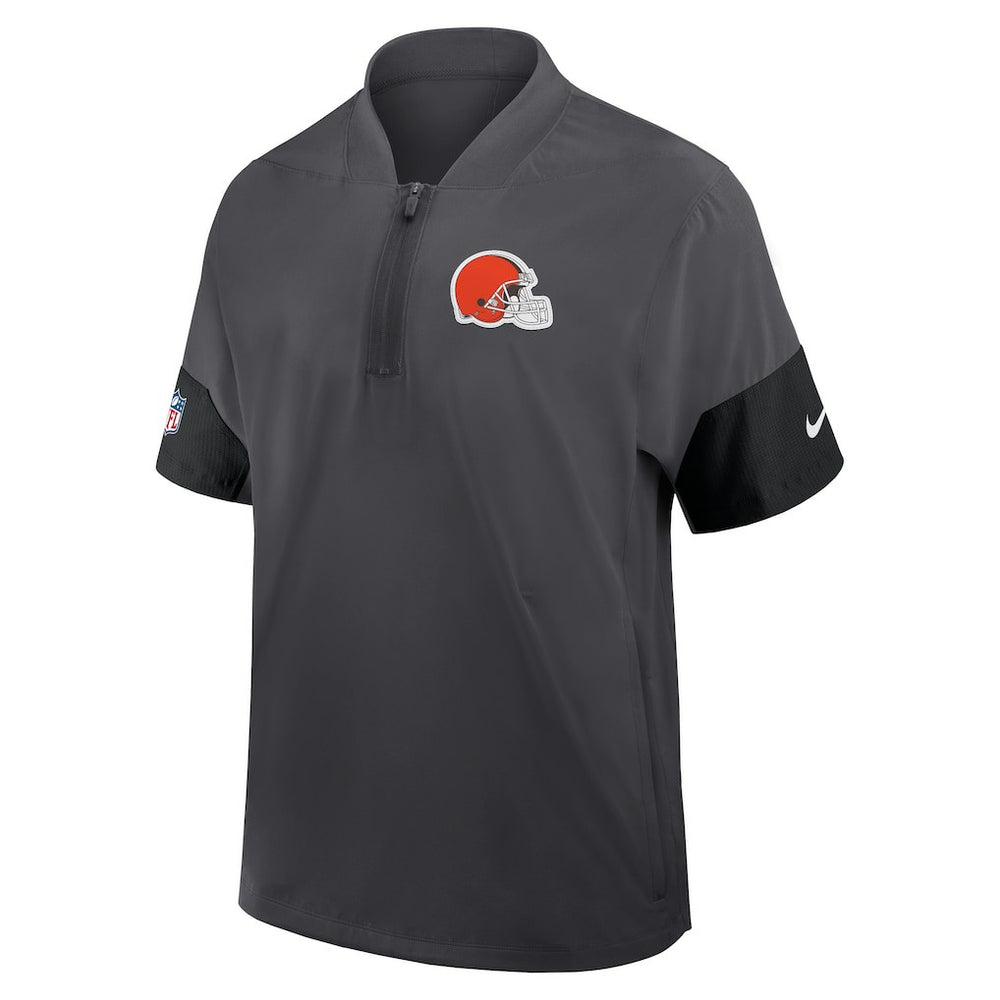 Sideline Short Sleeve Quarter-Zip Dri-FIT Coach Jacket - Cleveland Browns Jackets