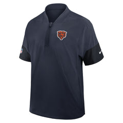 Sideline Short Sleeve Quarter-Zip Dri-FIT Coach Jacket - Chicago Bears Jackets