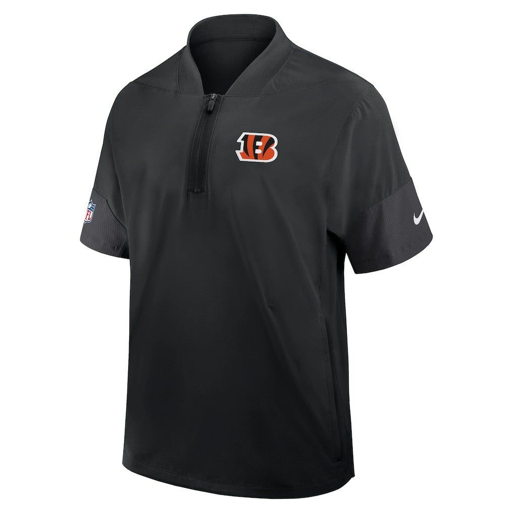 Sideline Short Sleeve Quarter-Zip Dri-FIT Coach Jacket - Cincinnati Bengals Jackets
