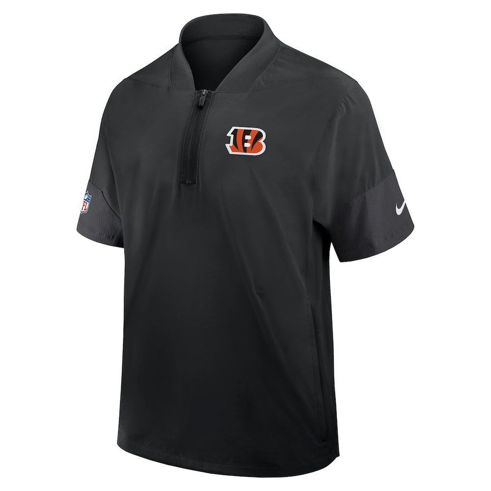 Sideline Short Sleeve Quarter-Zip Dri-FIT Coach Jacket - Cincinnati Bengals Jackets