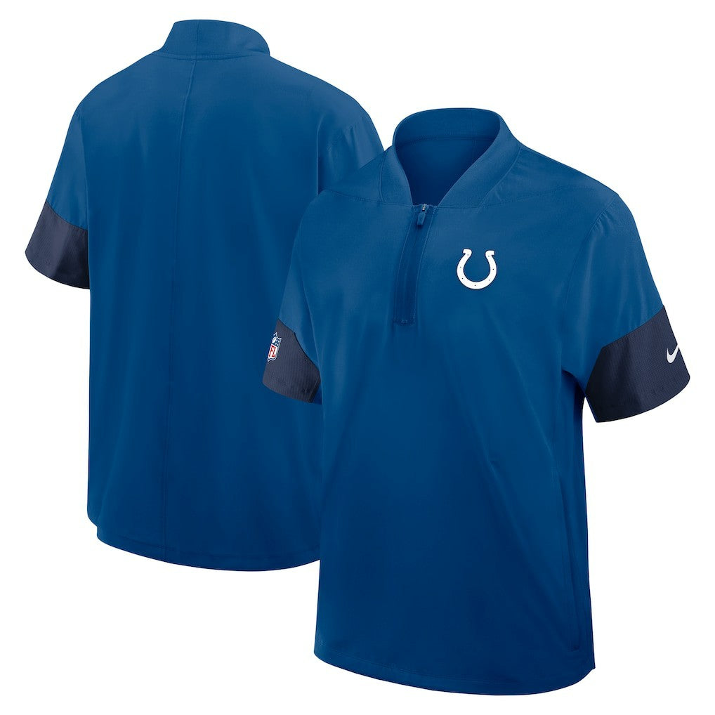 Sideline Short Sleeve Quarter-Zip Dri-FIT Coach Jacket - Indianapolis Colts Jackets