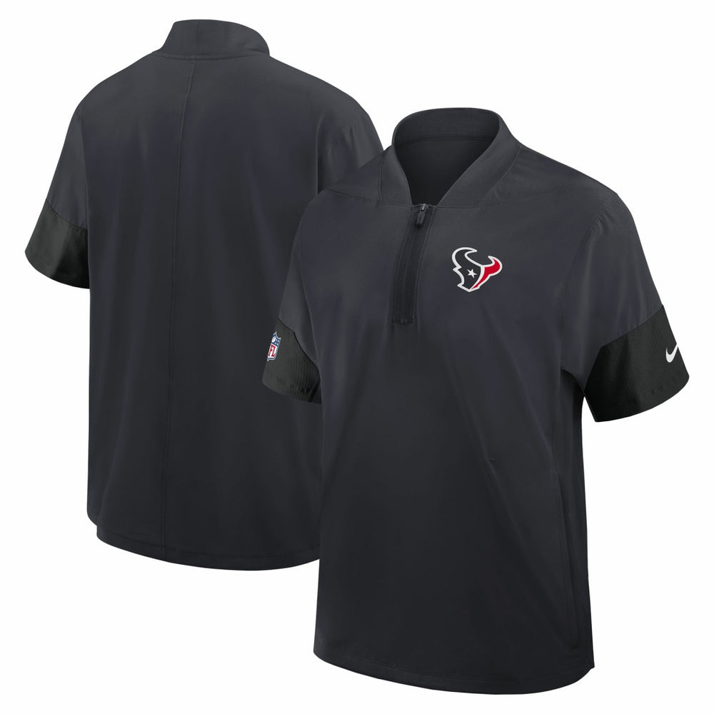 Sideline Short Sleeve Quarter-Zip Dri-FIT Coach Jacket - Houston Texans Jackets