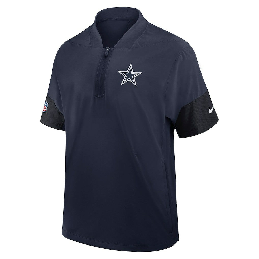 Sideline Short Sleeve Quarter-Zip Dri-FIT Coach Jacket - Dallas Cowboys Jackets