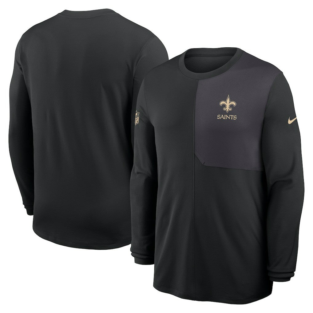 Sideline Coach UV Dri-FIT Long Sleeve Shirt - New Orleans Saints