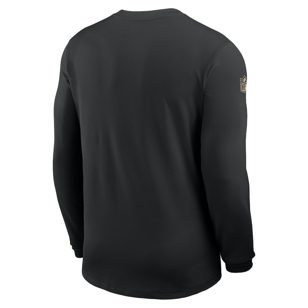 Sideline Coach UV Dri-FIT Long Sleeve Shirt - New Orleans Saints