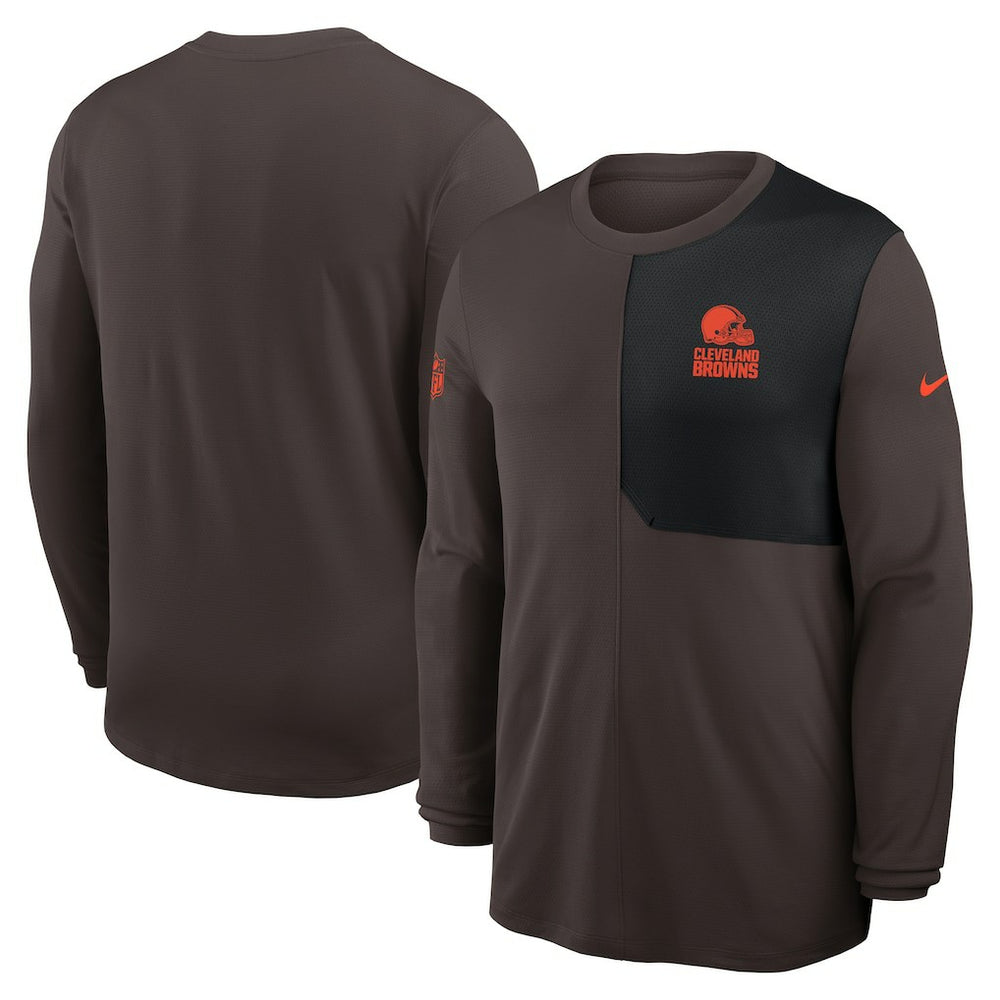 Sideline Coach UV Dri-FIT Long Sleeve Shirt - Cleveland Browns