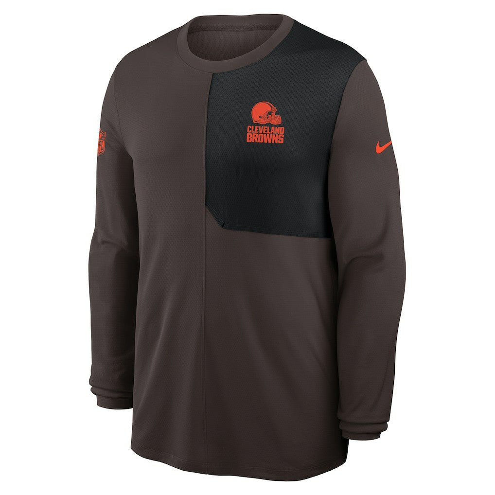 Sideline Coach UV Dri-FIT Long Sleeve Shirt - Cleveland Browns