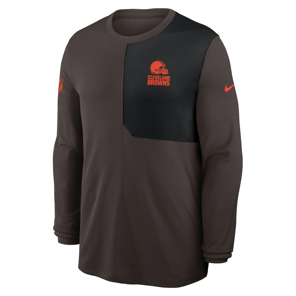Sideline Coach UV Dri-FIT Long Sleeve Shirt - Cleveland Browns