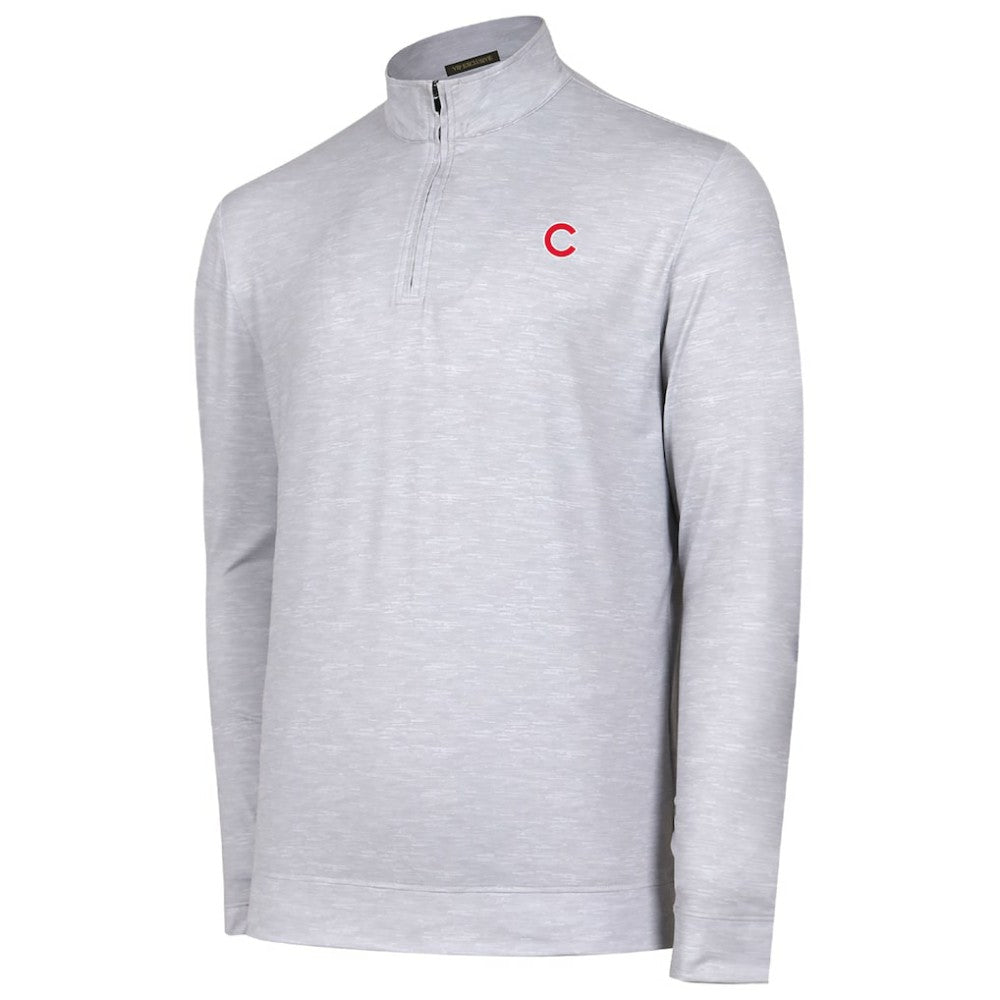 Gray Chicago Cubs Sublime Tri-Blend Quarter-Zip Jacket