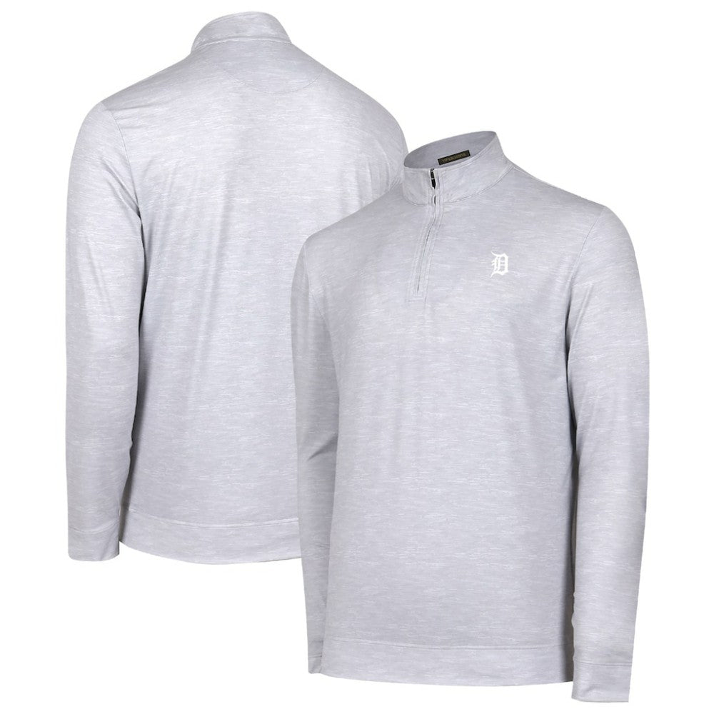 Gray Detroit Tigers Sublime Tri-Blend Quarter-Zip Jacket