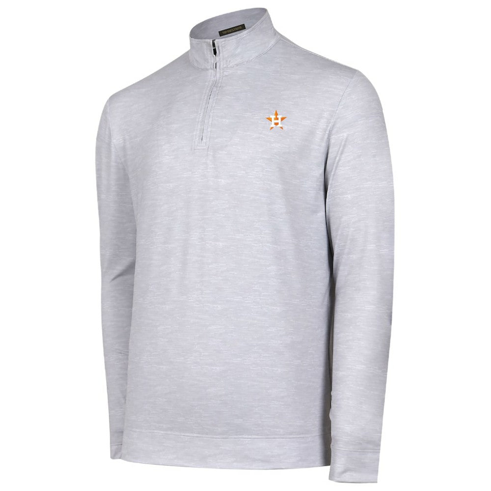 Gray Houston Astros Sublime Tri-Blend Quarter-Zip Jacket