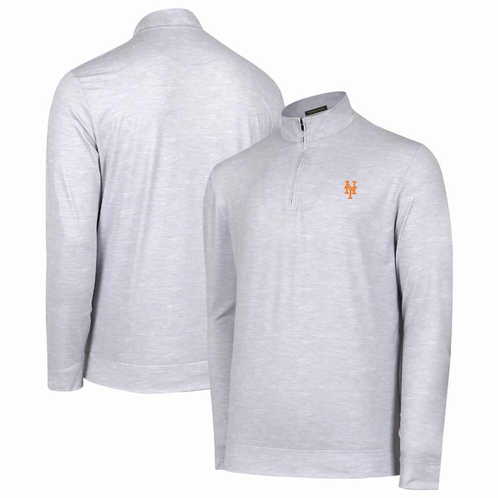 Gray New York Mets Sublime Tri-Blend Quarter-Zip Jacket