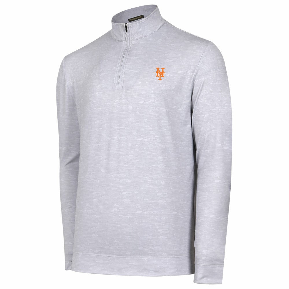 Gray New York Mets Sublime Tri-Blend Quarter-Zip Jacket