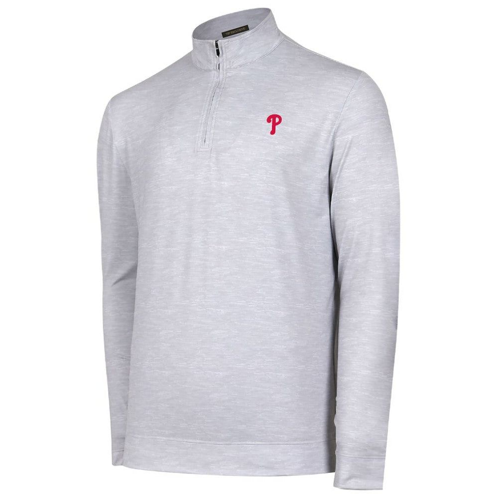 Gray Philadelphia Phillies Sublime Tri-Blend Quarter-Zip Jacket