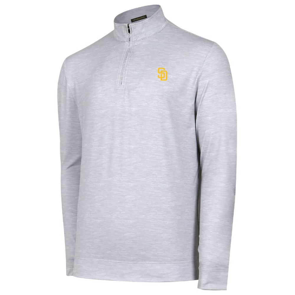 Gray San Diego Padres Sublime Tri-Blend Quarter-Zip Jacket