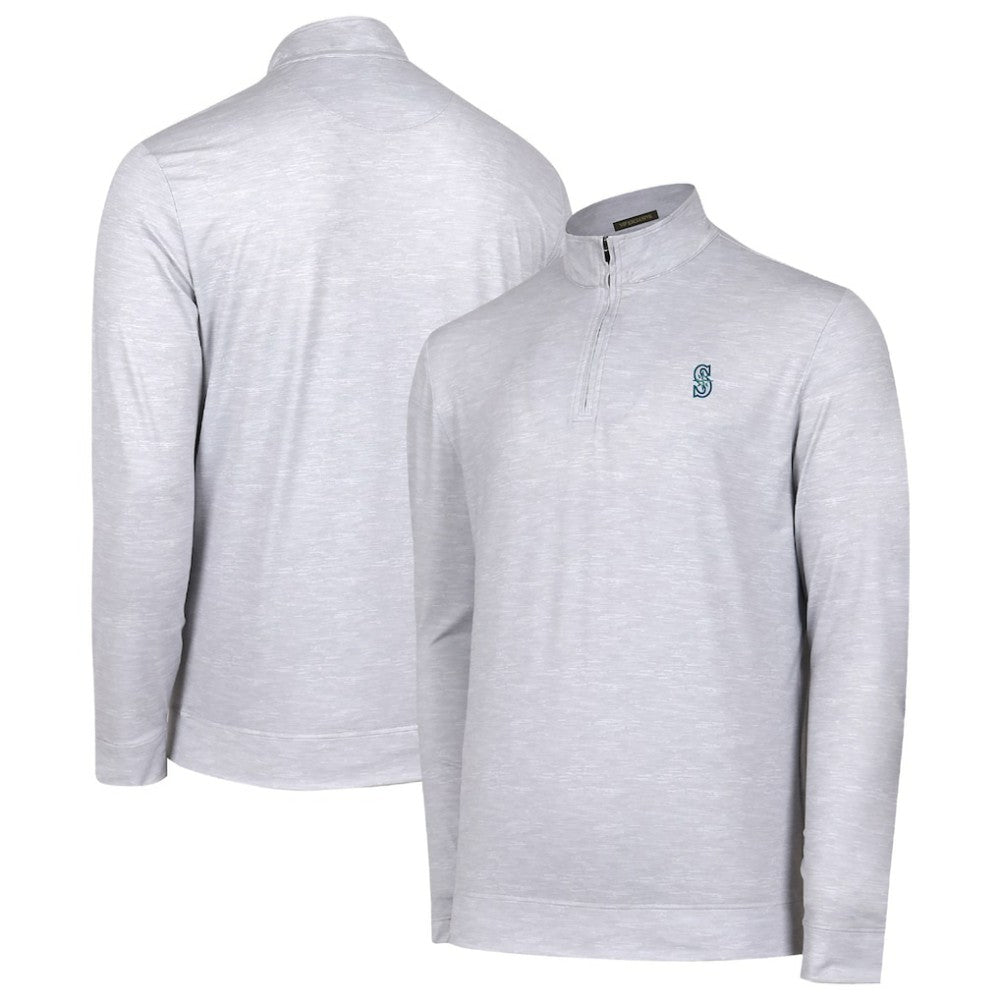 Gray Seattle Mariners Sublime Tri-Blend Quarter-Zip Jacket