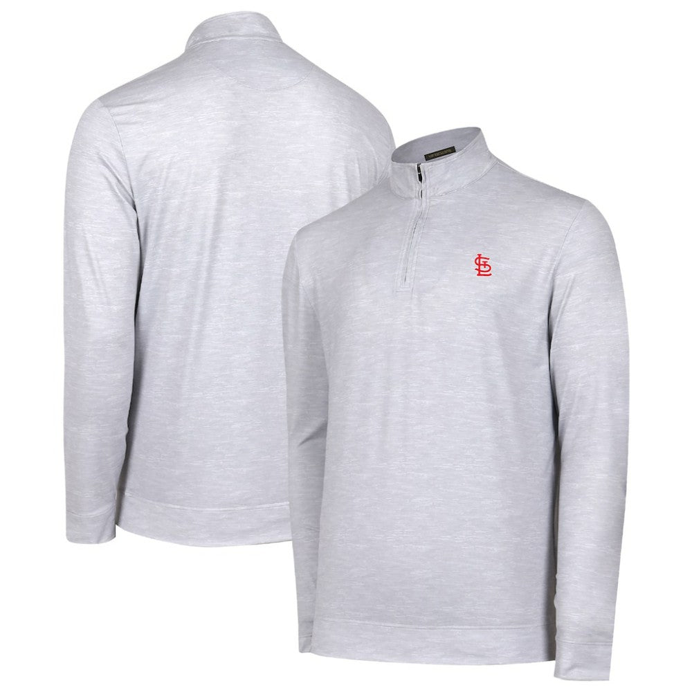 Gray St. Louis Cardinals Sublime Tri-Blend Quarter-Zip Jacket
