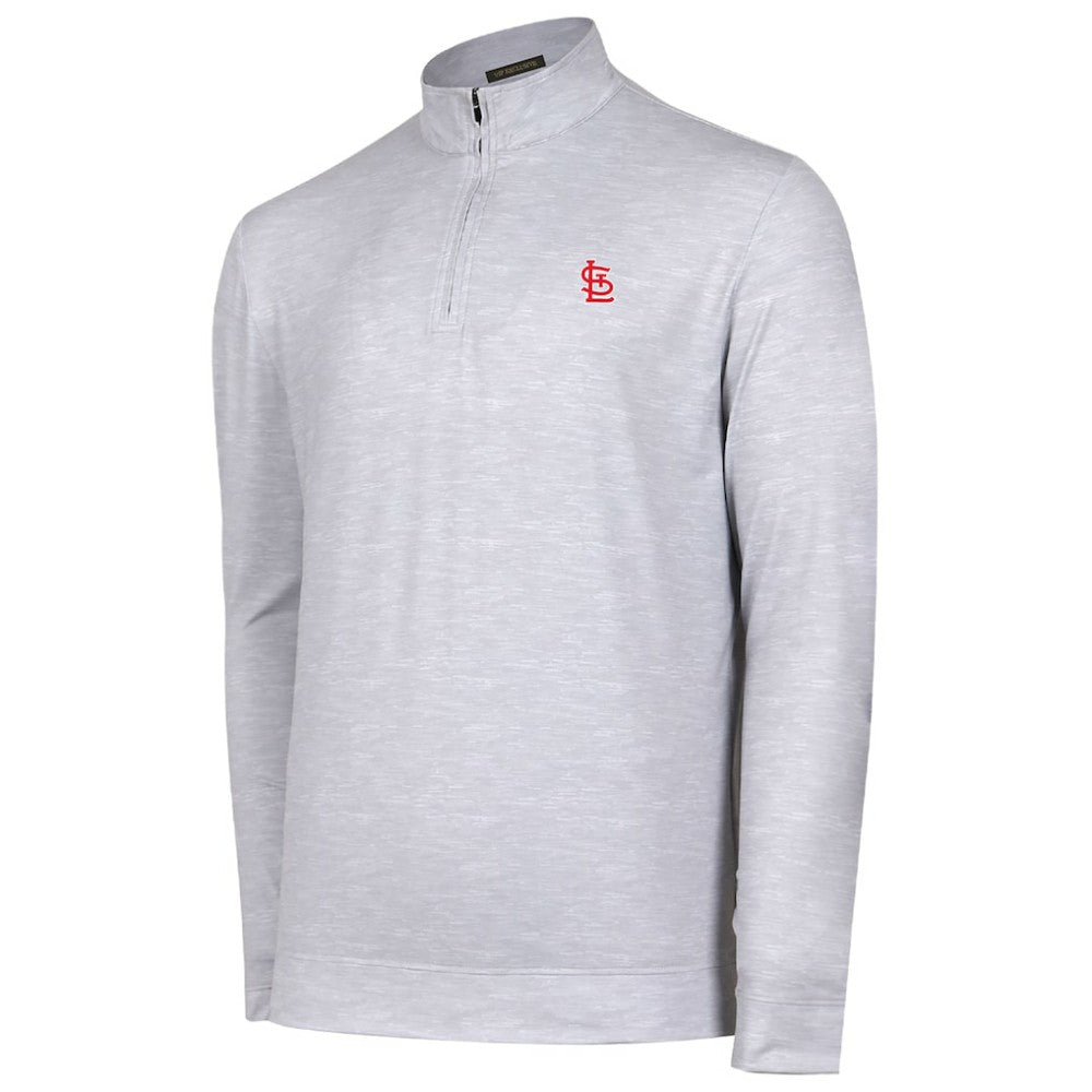 Gray St. Louis Cardinals Sublime Tri-Blend Quarter-Zip Jacket
