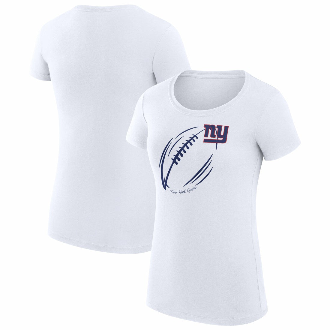 G-III 4Her by Carl Banks Women's Super-Slim Fit Lightweight Subtle Football T-Shirt - New York Giants T-shirts