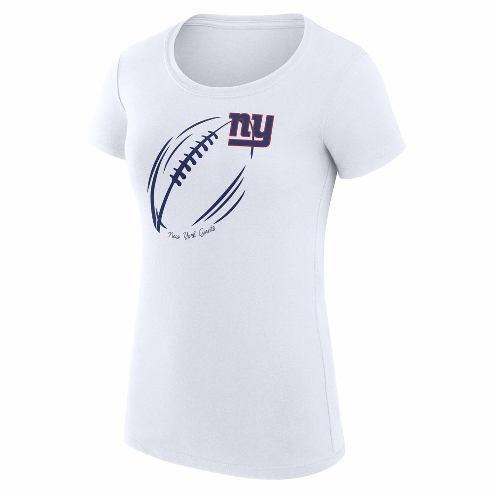 G-III 4Her by Carl Banks Women's Super-Slim Fit Lightweight Subtle Football T-Shirt - New York Giants T-shirts