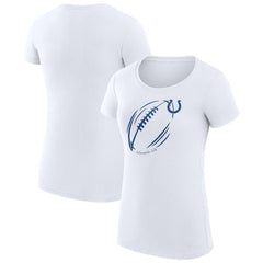 G-III 4Her by Carl Banks Women's Super-Slim Fit Lightweight Subtle Football T-Shirt - Indianapolis Colts T-shirts