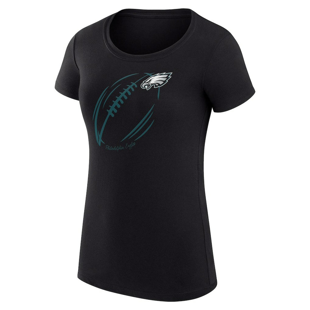 G-III 4Her by Carl Banks Women's Super-Slim Fit Lightweight Subtle Football T-Shirt - Philadelphia Eagles T-shirts
