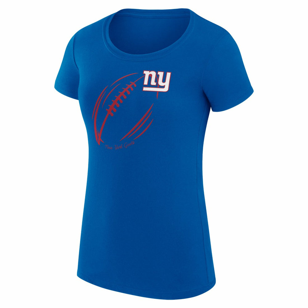 G-III 4Her by Carl Banks Women's Super-Slim Fit Lightweight Subtle Football T-Shirt - New York Giants T-shirts