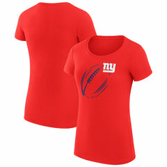 G-III 4Her by Carl Banks Women's Super-Slim Fit Lightweight Subtle Football T-Shirt - New York Giants T-shirts
