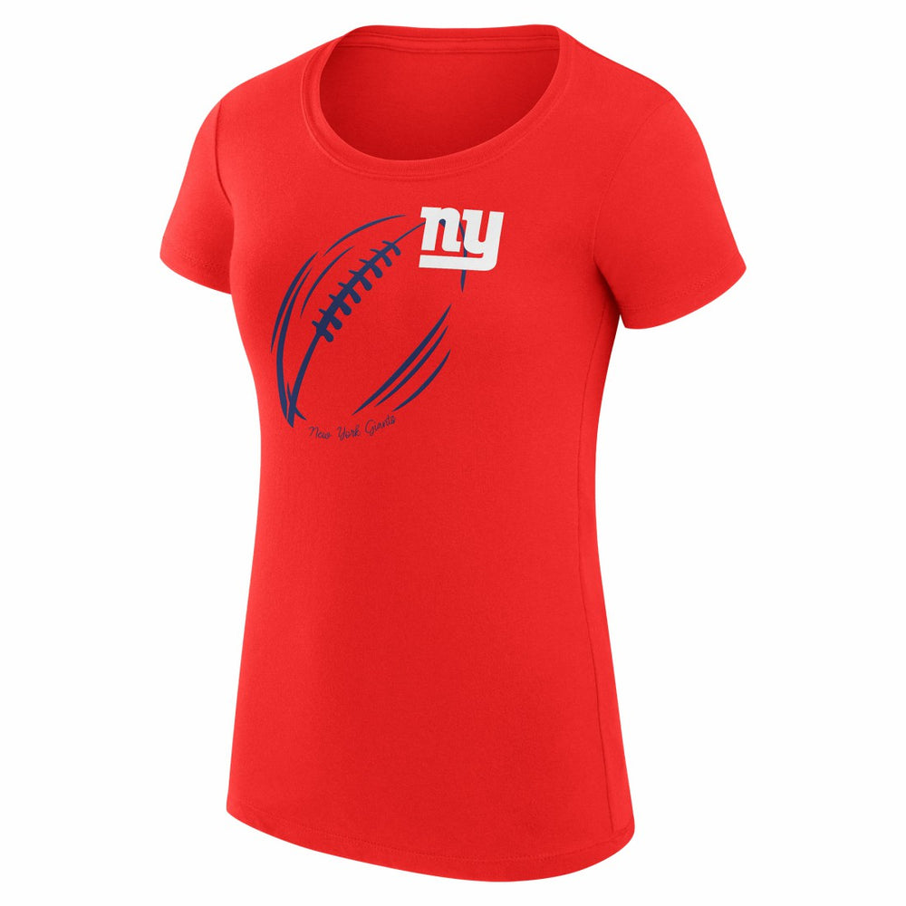 G-III 4Her by Carl Banks Women's Super-Slim Fit Lightweight Subtle Football T-Shirt - New York Giants T-shirts