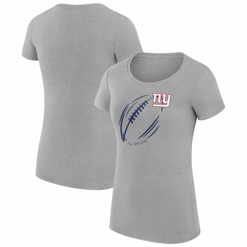 G-III 4Her by Carl Banks Women's Super-Slim Fit Lightweight Subtle Football T-Shirt - New York Giants T-shirts