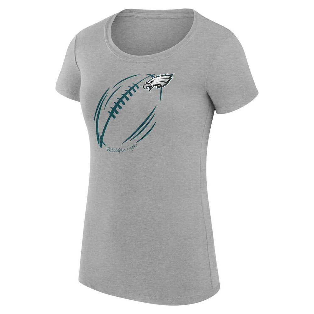 G-III 4Her by Carl Banks Women's Super-Slim Fit Lightweight Subtle Football T-Shirt - Philadelphia Eagles T-shirts