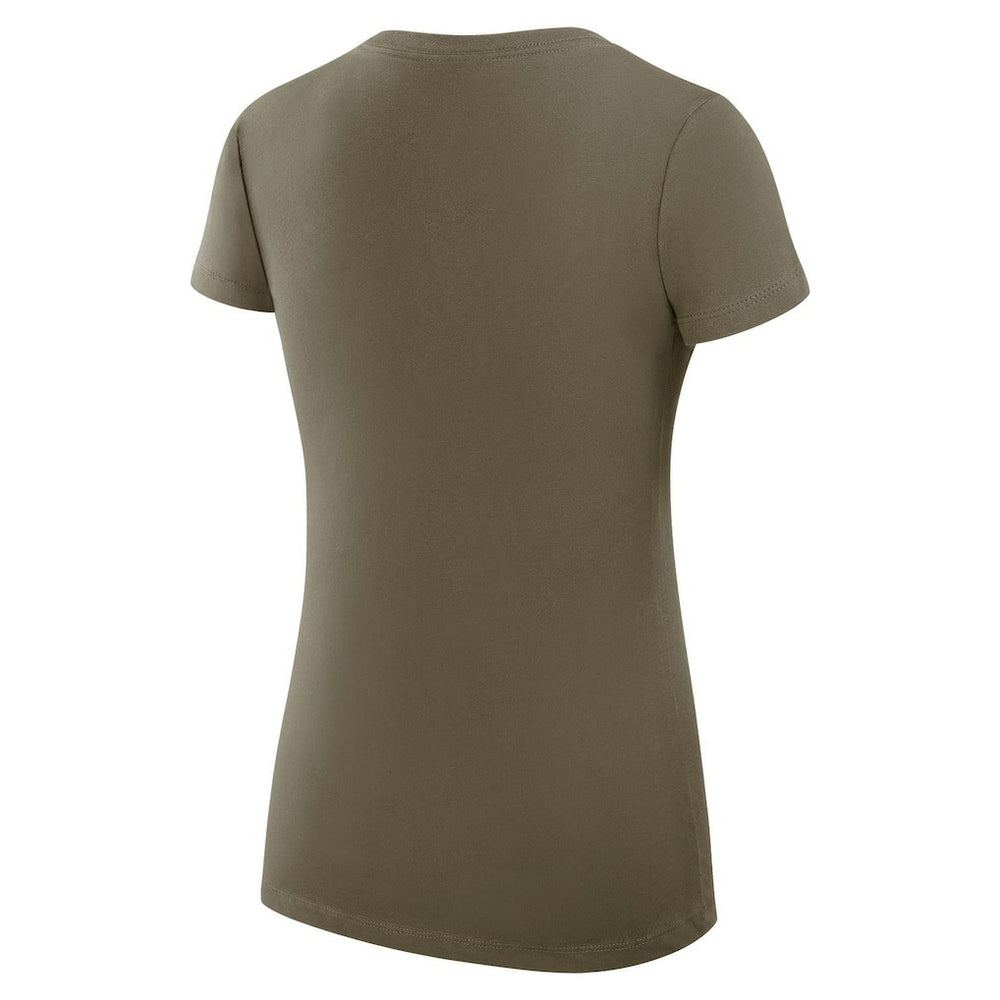 G-III 4Her by Carl Banks Women's Super-Slim Fit Lightweight Subtle Football V-Neck T-Shirt - New York Jets T-shirts